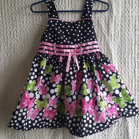 Bonnie Jean Other - Bonnie Jean Polka Dot Butterfly Print Dress Bonnie Jean Other - Bonnie Jean Polka Dot Butterfly Print Dress